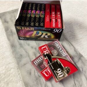 Cassette Tapes Lot New 11 Pieces Fuji Maxwell Walkman Vintage